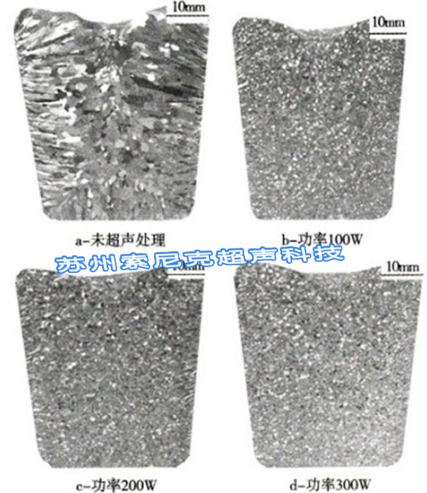 工业用 超声波铝熔体 结晶粒细化处理系统,JY-R203G 超声波铝熔体强化器 处理效果